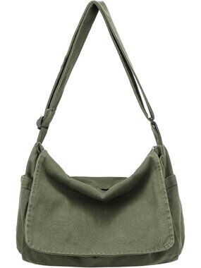 Women's A-green Zipper Casual Sling Aesthetic Crossbody Shoulder Bag